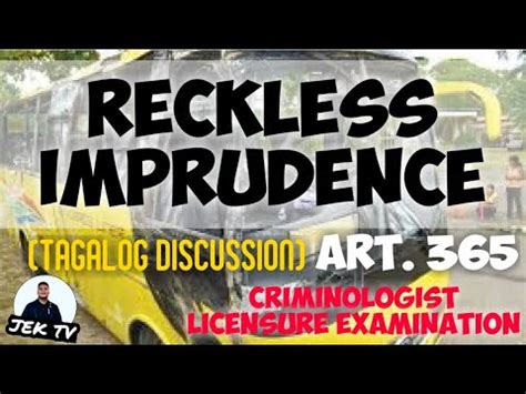 ANO BA ANG RECKLESS IMPRUDENCE .